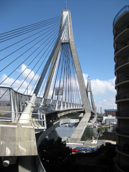 View along the eatern side of the bridge