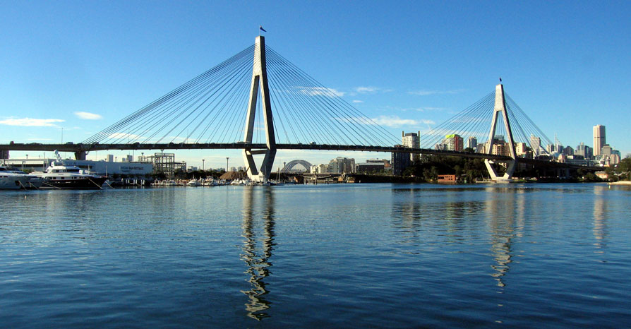 ANZAC Bridge viewed from Glebe