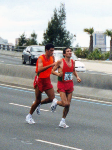 Paralympic Marathon - blind runner with guide