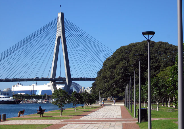 View from Glebe towards ANZAC Bridge