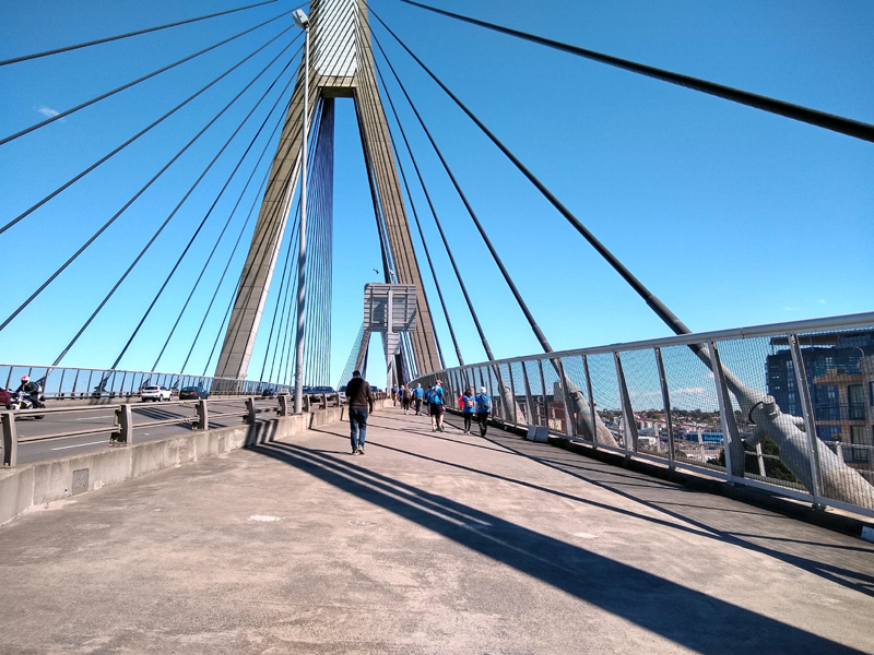 Looking along the walkway